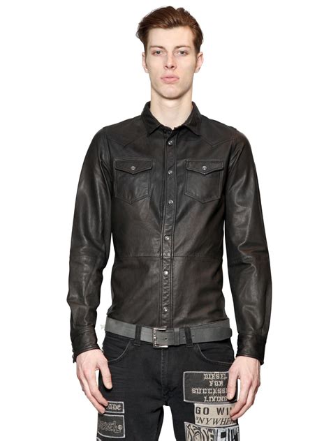 mens t shirt with leather|men's leather western shirt.